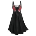 thumbnail image 1 of Vestido Sin Manga con Bordado de Flores en Talla Extra Rosegal Vestidos casuales de talla grande, 1 of 5