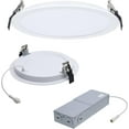 thumbnail image 4 of Satco S11847 20W 8-Inch LED Downlight CCT Selectable 2700K–5000K 2000 Lumens Dual Dimming 120–277V Flat Face Round White IC Air Tight Energy Star Wet Rated, 4 of 12