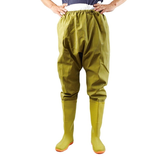 Ymiko Fishing Wader Waterproof Wader Pants Fishing Wader Wearproof Water Resistant Antislip Boot Waist Wader Pants For Men Women 41