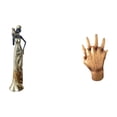 thumbnail image 1 of Escultura de una mujer africana con manos entrelazadas, ideal para decorar dormitorios, estantes, mesas, hoteles y parejas., 1 of 8