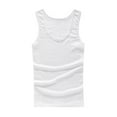 thumbnail image 5 of Penkiiy 1 Pack Men's Compression Sleeveless Shirts, Dry Fit Athletic Base Layer Tank Top, Sports Running Gym Workout Shirts 3XL White, 5 of 6