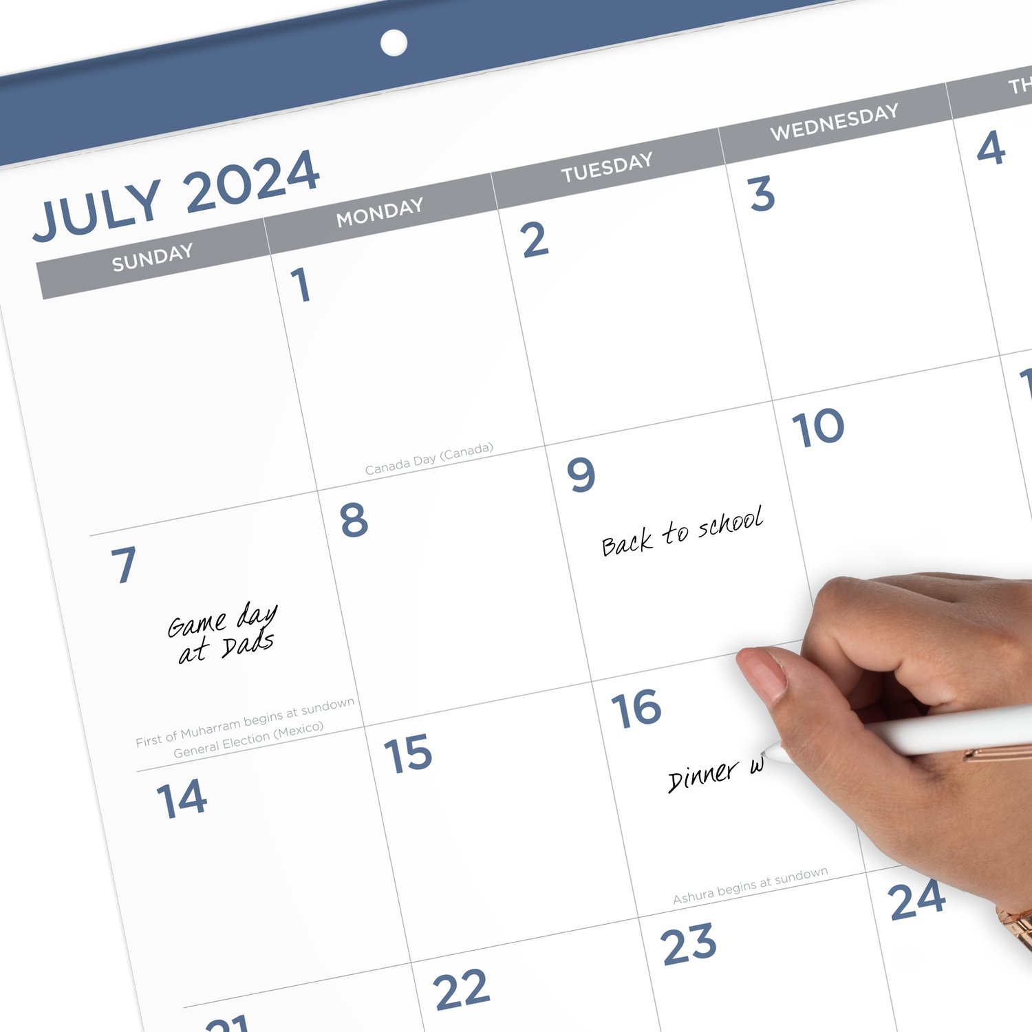 Mead Core Academic Monthly Desk Pad, 21 3/4 