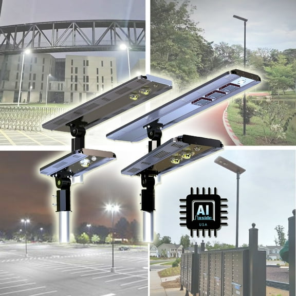 eLEDing Solar Power Smart Cree Led Street Light for Commercial Residential Parking Bike Paths Walkways Courtyard 10W