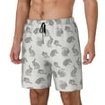 thumbnail image 2 of Balery Hand Drawn Squirrel Mens Swim Trunks Swim Shorts for Men Quick Dry Inseam Beach Shorts with Compression Liner Pocket-3X-Large, 2 of 9