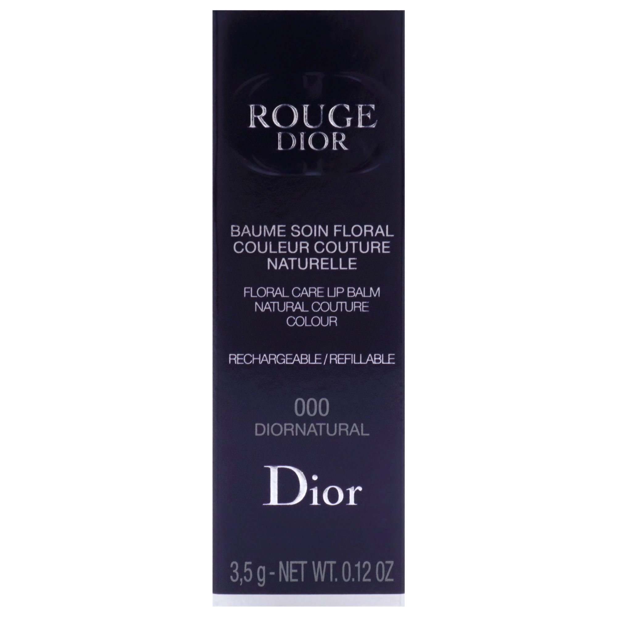 Christian Dior Rouge Dior Floral Care Lip Balm Satin - 000 Diornatural , 0.12 oz Lip Balm (Refillable)