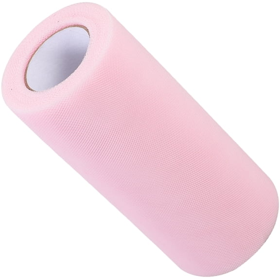 HEATSHAKING 1Pcs Pink Tulle Roll 5.9 Inch x 25 Yards for Wedding Decor and Wrapping Favors