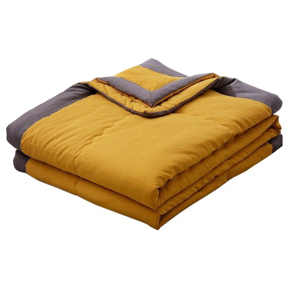 MOQIN Summer Blanket Bed Blanket Skin Friendly Plain Print Washed Cotton Bed Blanket Cool Comforter Hot Sleeping Summer Comforter Ventilated Comforter Double Flannel Blanket