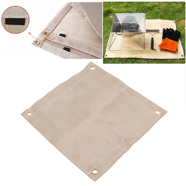 Estera De Fuego De Fuego, Tela Para Acampar De Fibra De Fuego Con Tolerancia A Alta Temperatura, Adecuada Para Barbacoa, Picnic, Con Bolsa De Almacenamiento Para