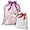 Pink, White, variant on Gather & Knot Reusable Baby Shower Gift Bag Set, Pink Rainbow Fabric Gift Wrap Bags, Drawstring Present Bags for Baby Girl Gifts, Newborn & First Birthday