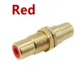 thumbnail image 3 of Conector de conversión RCA hembra a hembra, conector de cable RCA, adaptador recto de enchufe RCA hembra con tuercas de tornillo, chapado en oro, 3 of 5