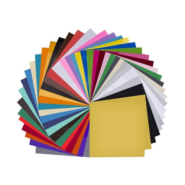 Vinyl Sheets 40 Pack 12 X 12 Premium Permanent Self Adhesive Vinyl Sheets For Cricut Silhouette Cameo Craft Cutters Printers Letters Decals 35 Color Walmart Com Vinyl Sheets 40 Pack 12 X 12 Premium Permanent Self Adhesive Vinyl Sheets For Cricut Silhouette Cameo Craft Cutters Printers Letters Decals 35 Color Walmart Com