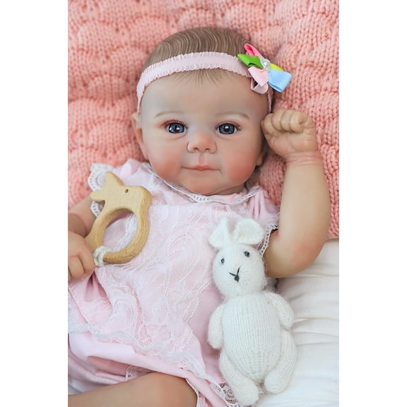 Reborn Baby Doll Girl - 18 Inch Lifelike Newborn with Realistic Details, Real Life Baby with Soft Weighted Body, Gift-Ready for Girls Ages 3 