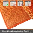 thumbnail image 4 of Civkor Bathroom Rugs, Bath Mats Set 2 Pieces Non Slip, 31x20 Plus 24x16Inch, Machine Washable, Soft Shiny Chenille and Quick Qry, Orange, 4 of 5