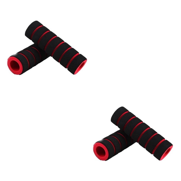 Soidarity 1 par de empuñaduras de manillar de bicicleta, cubiertas de esponja absorbentes de golpes para bicicleta de montaña, accesorios de Rojo 2Conjunto