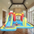 thumbnail image 4 of Ktaxon Inflatable Bounce House Water Park with Long Water Slide & Large Splash Pool Fits 4 Kids, Endless Fun of Jumping, Sliding, Climbing - Extra Water Cannon, 4 of 13