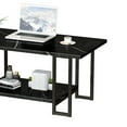thumbnail image 7 of Baxluxe Living Room Coffee Table Tea Table Rectangle Coffee Table ,Faux Marble Sofa Table 2-Tier Storage Center Table,Table Modern Coffee Table,Small Cocktail Tables,Black, 7 of 7