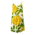 thumbnail image 4 of DDAPJ pyju Summer Dresses for Women Boho Floral Printed Sundresses Flowy Beach Vacation Dresses Casual Pleated Knee Length Sleeveless Tank Dress Deals of Today Z-Yellow XL, 4 of 6