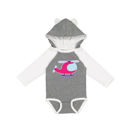 

Inktastic Helicopter Pink Girls Gift Baby Girl Long Sleeve Bodysuit