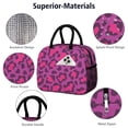 thumbnail image 4 of Womens Pink and Black Of Leopard Print Lunch Box for Work,Insulated Lunch Bag for Women,Loncheras Para Mujer,Leakproof Adult Lunch Bag for Work,Beach,Travel,Picnic,Camping, 4 of 7