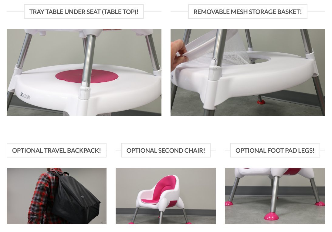 zoe 5 in 1 high chair