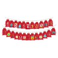 thumbnail image 1 of 24 bolsas de calendario de Adviento navideñas con pinzas de madera, ideales para decoración del hogar. Regalo con cordón ajustable. rojo, 1 of 9