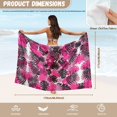 thumbnail image 7 of Yuyamidu Sarong Coverups for Women Pink Palm Leaves Bikini Wraps Long Beach Swimsuit Cover Up Chiffon Swimsuit, 7 of 7