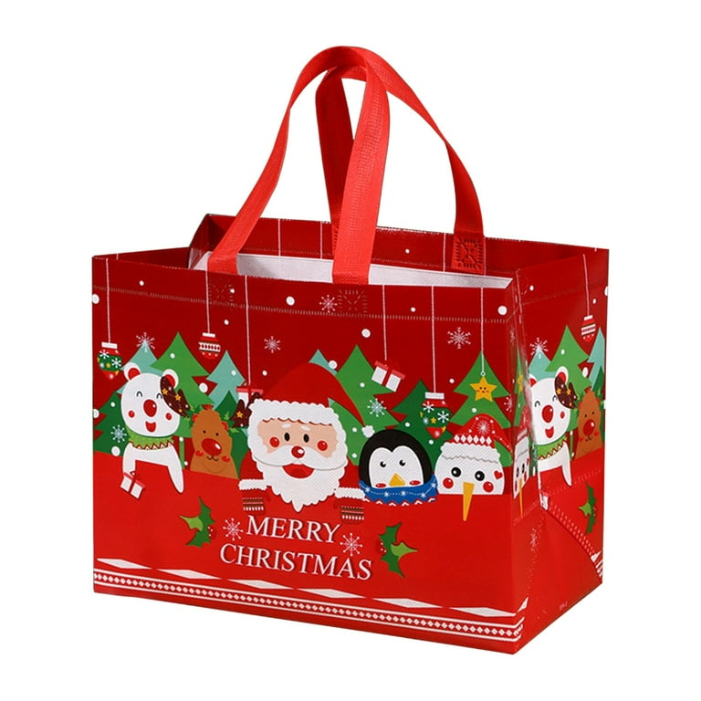 Christmas Tote Bag, Cartoon Cute Snack Ziplock Bag, Girl Heart Cookie Candy  Storage Bag, Creative Christmas Eve Festive Big Red Handheld Christmas Gift  Bag - Temu