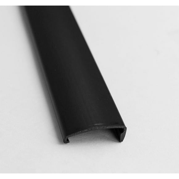 Lippert Components Screen Door Trim 326192 For Use With Lippert Radius Corner Screen Doors; 76 Inch Length Cut To Fit; Black; UV Resistant Plastic
