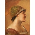 thumbnail image 2 of Friedrich August von Kaulbach 14x18 Gold Ornate Wood Frame and Double Matted Museum Art Print Titled - Woman's Head in Profile (ca.1880), 2 of 4