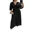 Black, variant on CHICME Dresses for Women Pleated Deep V-Neck Batwing Sleeve Backless Tied High Waist Slim Zipper Maxi Dress Green-S