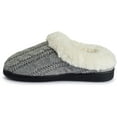 thumbnail image 2 of Pupeez Girls Cable Knit Slippers Fleece Lined House Shoe Grey, 2 of 5