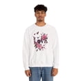 thumbnail image 4 of Unisex Floral Love Sweatshirt, Love Floral Sweatshirt, Floral Butterfly Sweatshirt, 50/50 Cotton-Poly Valentine's Day Sweatshirt 05, 4 of 54