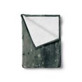 thumbnail image 2 of Movie Soft Flannel Fleece Throw Blanket, Art Noir Concept from a Film Scene Detective Standing on Roof Top at Rainy Night, Cozy Plush for Indoor and Outdoor Use, 60" x 80", Dark Green, by Ambesonne, 2 of 5