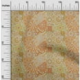 thumbnail image 2 of oneOone Cotton Cambric Orange Fabric Asian Mosaic Floral Fabric For Sewing Printed Craft Fabric By The Yard 42 Inch Wide, 2 of 4