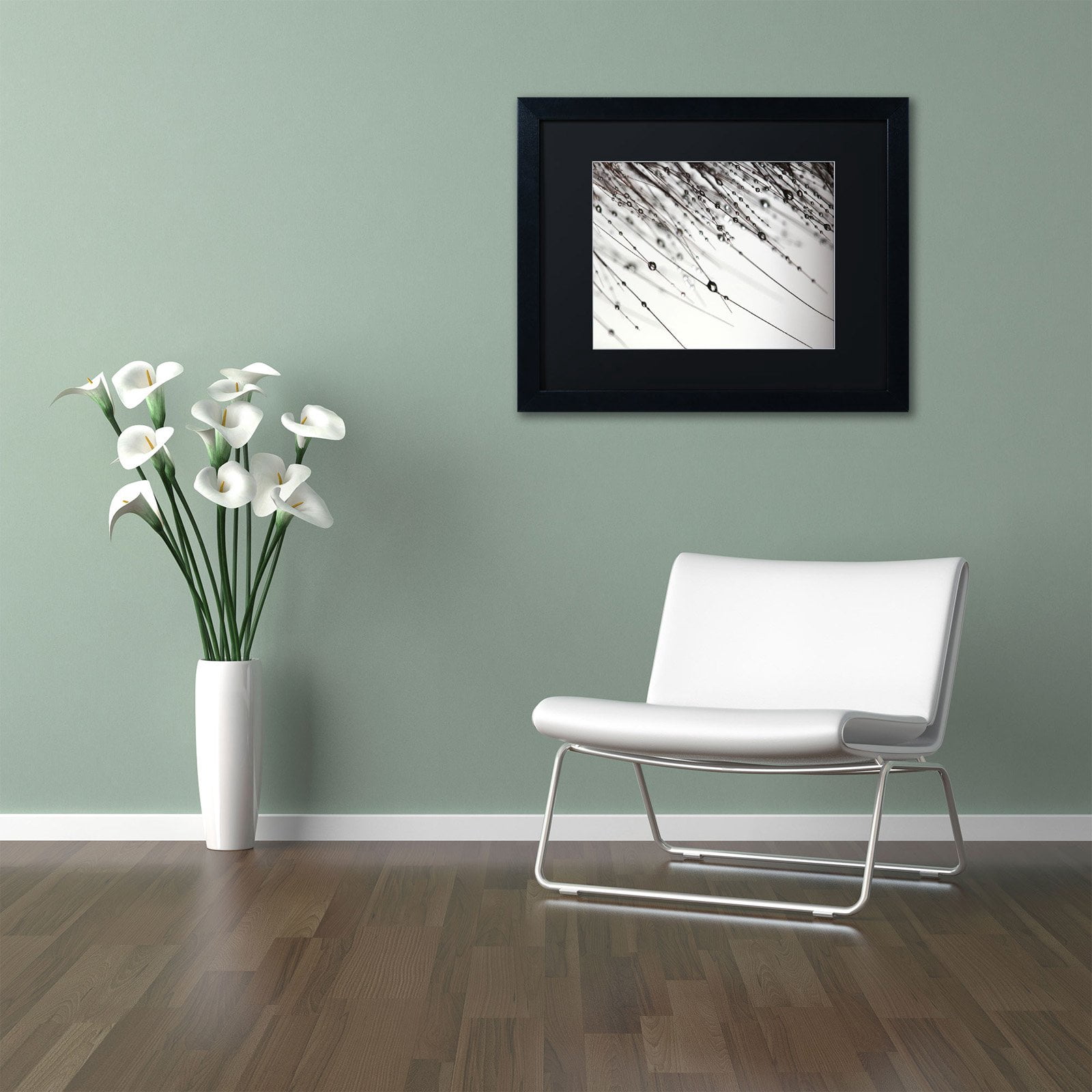 Trademark Fine Art "Her Wishes" Canvas Art by Beata Czyzowska Young, Black Matte, Black Frame
