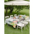 thumbnail image 5 of 60x120 Inch Outdoor Tablecloth with Umbrella Hole Zipper Rectangle Easter Bunnies Rectangular Tablecloths Outside Waterproof Spring Eucalyptus Easter Eggs Gray Plaid Patio Table Cover for Picnic, 5 of 8