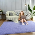thumbnail image 6 of Junovo Super Soft Fluffy Area Rugs Modern Shag Rug for Bedroom Living Room,Cute Carpets for Kids Nursery Girls Home Dorm,4'x6',Lavender Purple, 6 of 7