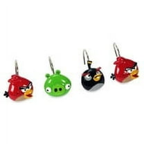 Angry Birds Shower Curtain Hooks Set of 12