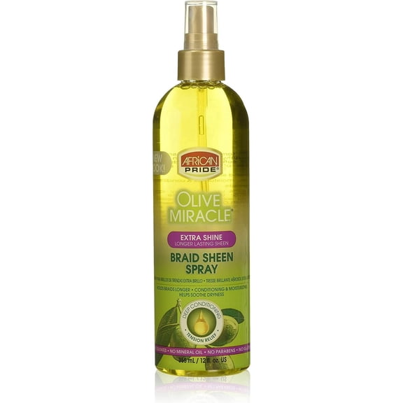 African Pride Braid Sheen Spray, Extra Shine 12 oz