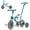 Green, variant on Costway 4 in 1 Kids Tricycles with  Push Handle & Training Wheels Baby Balance Bike Navy