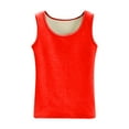 thumbnail image 2 of Tank Top for Women Womens Sleeveless Tops Women's Solid Round-Neck Warm Thermal Long Sleeve T-Shirt Red XL, 2 of 6