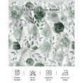 thumbnail image 5 of Sage Green Flower Wrap Around Bed Skirts for King Bed 16" Drop,Bed Skirt with Adjustable Elastic Belt Dust Ruffle Bed Valance for Bedroom Hotel Vintage Rose Floral Botanical Leaf Bed Frame Cover, 5 of 7