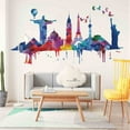 thumbnail image 1 of Dvkptbk Wall Sticker World Famous Attractions Wall Sticker Removable Wall Art Stickers Vinyl Decals Home Decor, 1 of 6