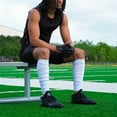 thumbnail image 4 of Scrunched Football Leg Sleeves [1 Pair] - Leg Calf Protection For Adult & Youth - Calf Compression Sleeves for Men and Boys, 4 of 5
