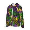 thumbnail image 2 of Kll Mardi Gras7 Print Men'S Women’s Upf 50+ Sun Protection Outdoor Hoodie Jacket Long Sleeve Fishing Hiking Performance Shirt- Medium, 2 of 8
