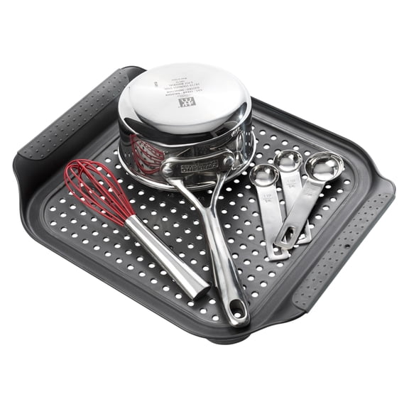 Soft Sink Tray, Dish Drying and Food Prep, Portable, Non-Slip Base, Carbon
