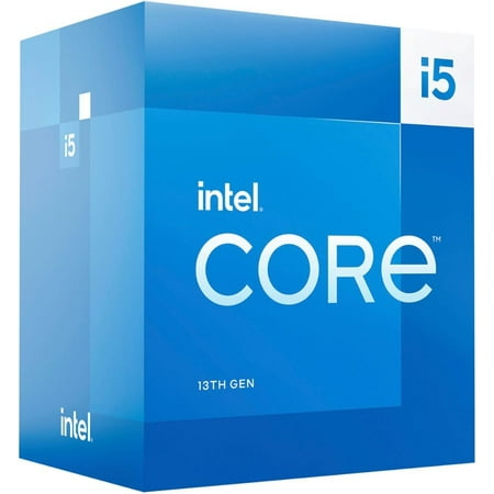 Intel - Core i5-13500 13th Gen 14 cores 6 P-cores + 8 E-cores, 24MB Cache, 2.5 to 4.8 GHz Desktop Processor - Grey/Black/Gold