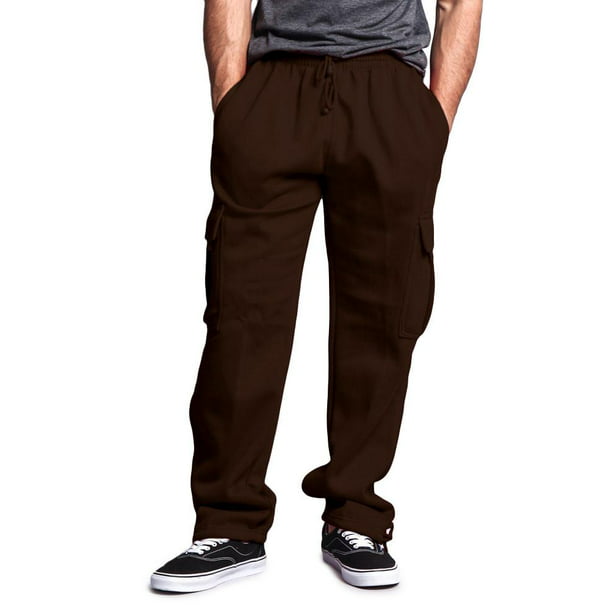 G-Style - g-style usa men's solid fleece cargo pants dfp2 - brown - 2x ...