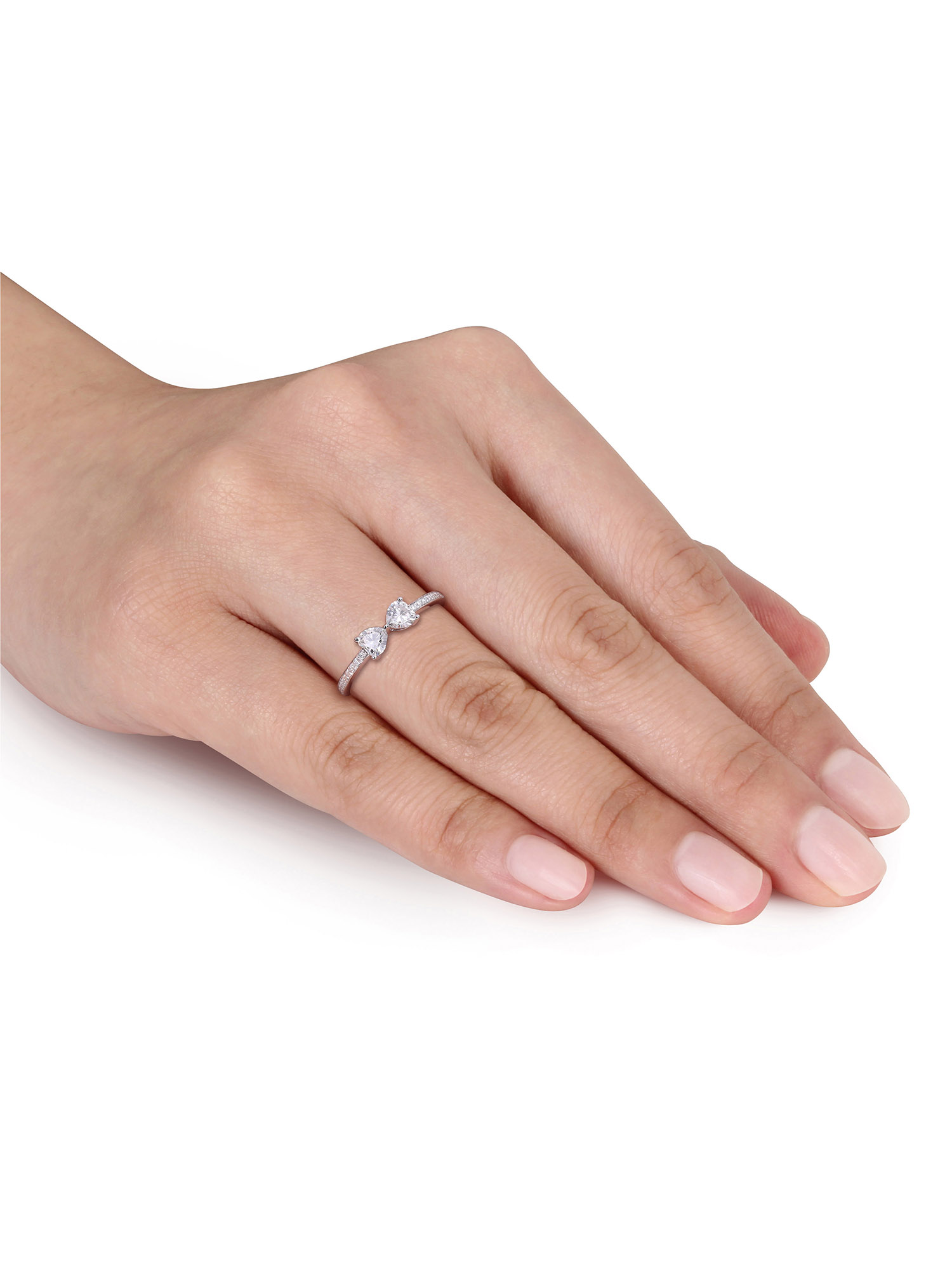 Everly Women's Created Moissanite Sterling Silver Ring