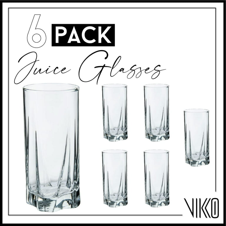 Vikko Drinking Glasses, 12 Oz Drinking Glasses Set of 6, Crystal Clear Glass  Cups for Water or Juice, Highball Glass Tumbler & Water Glasses for Drinking…  